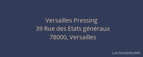 Versailles Pressing