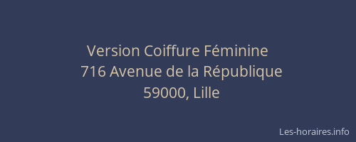 Version Coiffure Féminine