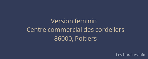 Version feminin