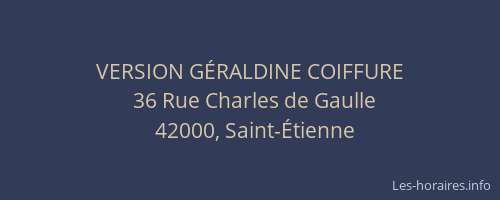 VERSION GÉRALDINE COIFFURE
