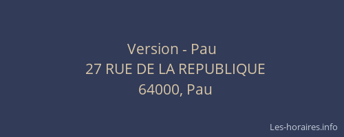 Version - Pau