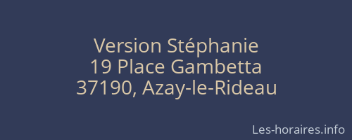 Version Stéphanie
