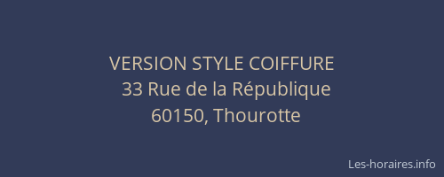 VERSION STYLE COIFFURE