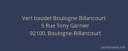Vert baudet Boulogne Billancourt