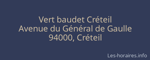 Vert baudet Créteil