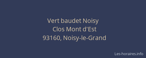 Vert baudet Noisy