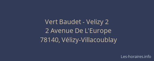 Vert Baudet - Velizy 2