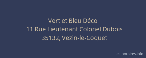 Vert et Bleu Déco