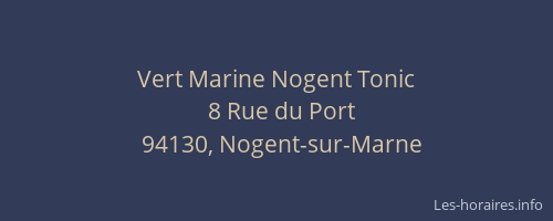 Vert Marine Nogent Tonic
