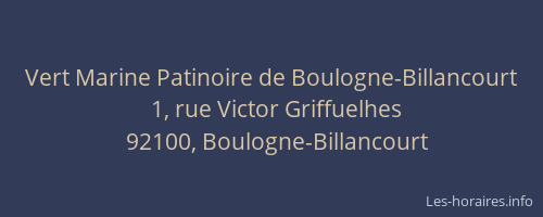 Vert Marine Patinoire de Boulogne-Billancourt