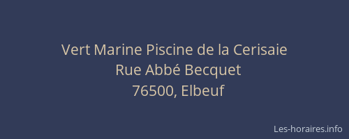 Vert Marine Piscine de la Cerisaie