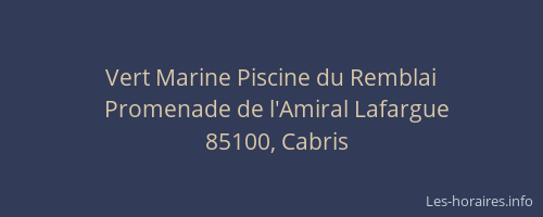 Vert Marine Piscine du Remblai