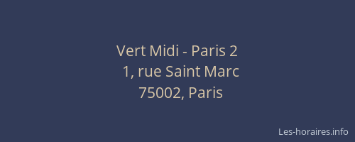 Vert Midi - Paris 2