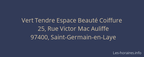 Vert Tendre Espace Beaut&eacute; Coiffure