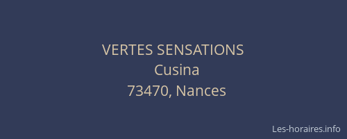 VERTES SENSATIONS