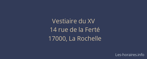 Vestiaire du XV
