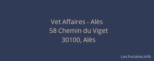 Vet Affaires - Al&egrave;s