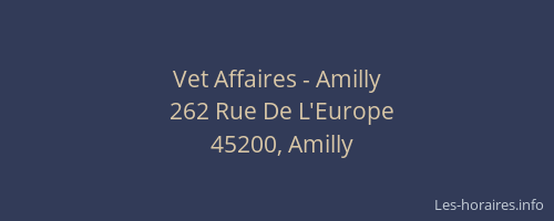 Vet Affaires - Amilly