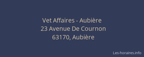 Vet Affaires - Aubi&egrave;re