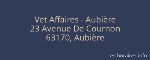 Vet Affaires - Aubière