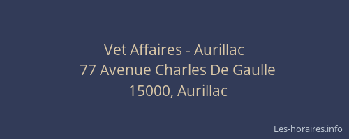 Vet Affaires - Aurillac
