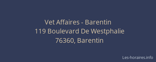 Vet Affaires - Barentin
