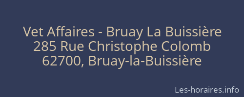 Vet Affaires - Bruay La Buissière