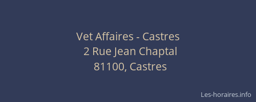 Vet Affaires - Castres