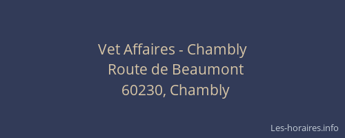 Vet Affaires - Chambly