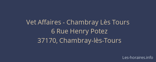 Vet Affaires - Chambray Lès Tours