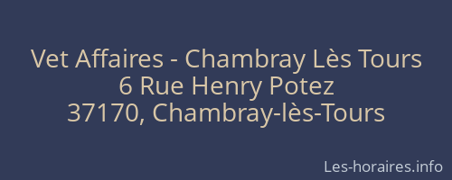Vet Affaires - Chambray Lès Tours