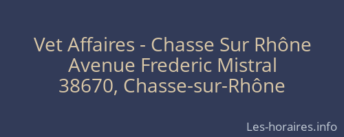 Vet Affaires - Chasse Sur Rhône