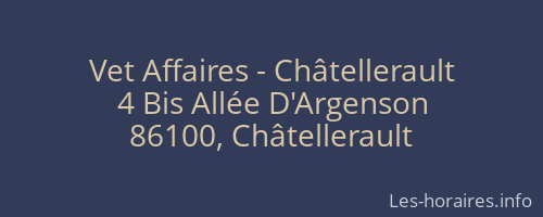 Vet Affaires - Châtellerault