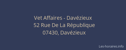 Vet Affaires - Davézieux