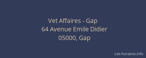 Vet Affaires - Gap