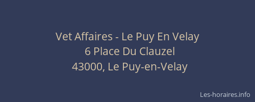 Vet Affaires - Le Puy En Velay
