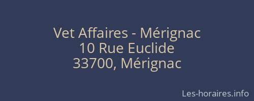 Vet Affaires - Mérignac
