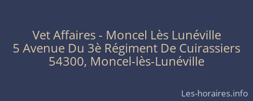 Vet Affaires - Moncel Lès Lunéville