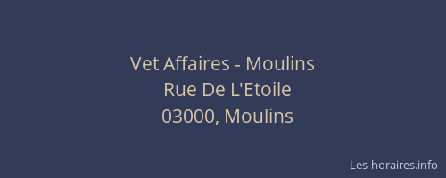 Vet Affaires - Moulins