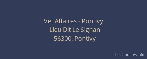 Vet Affaires - Pontivy