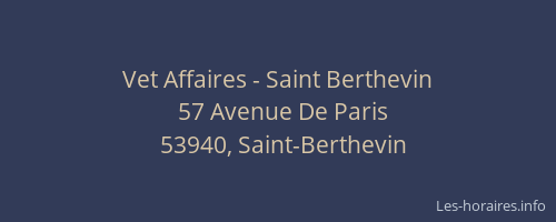 Vet Affaires - Saint Berthevin