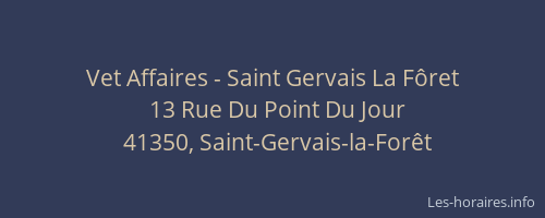 Vet Affaires - Saint Gervais La Fôret
