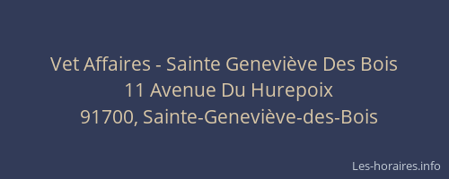 Vet Affaires - Sainte Geneviève Des Bois