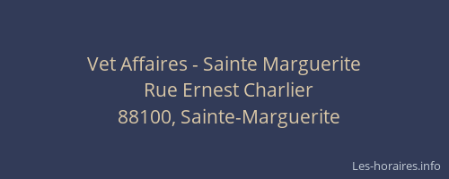 Vet Affaires - Sainte Marguerite