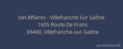 Vet Affaires - Villefranche Sur Saône