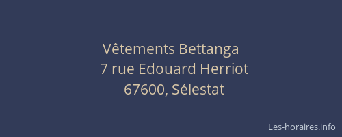 Vêtements Bettanga