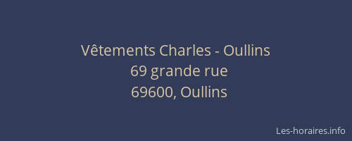 Vêtements Charles - Oullins