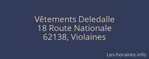 Vêtements Deledalle