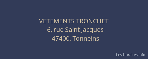VETEMENTS TRONCHET