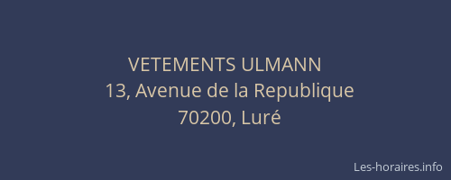 VETEMENTS ULMANN